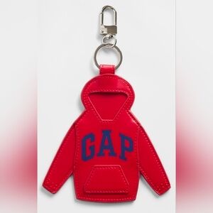 Gap Logo Hoodie Keychain Charm In Modern Red. New